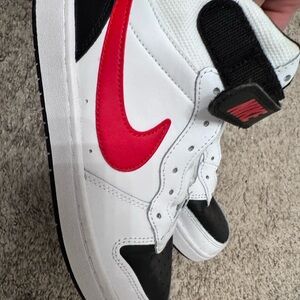 Nike Kids' Black, White, and Red Sneakers